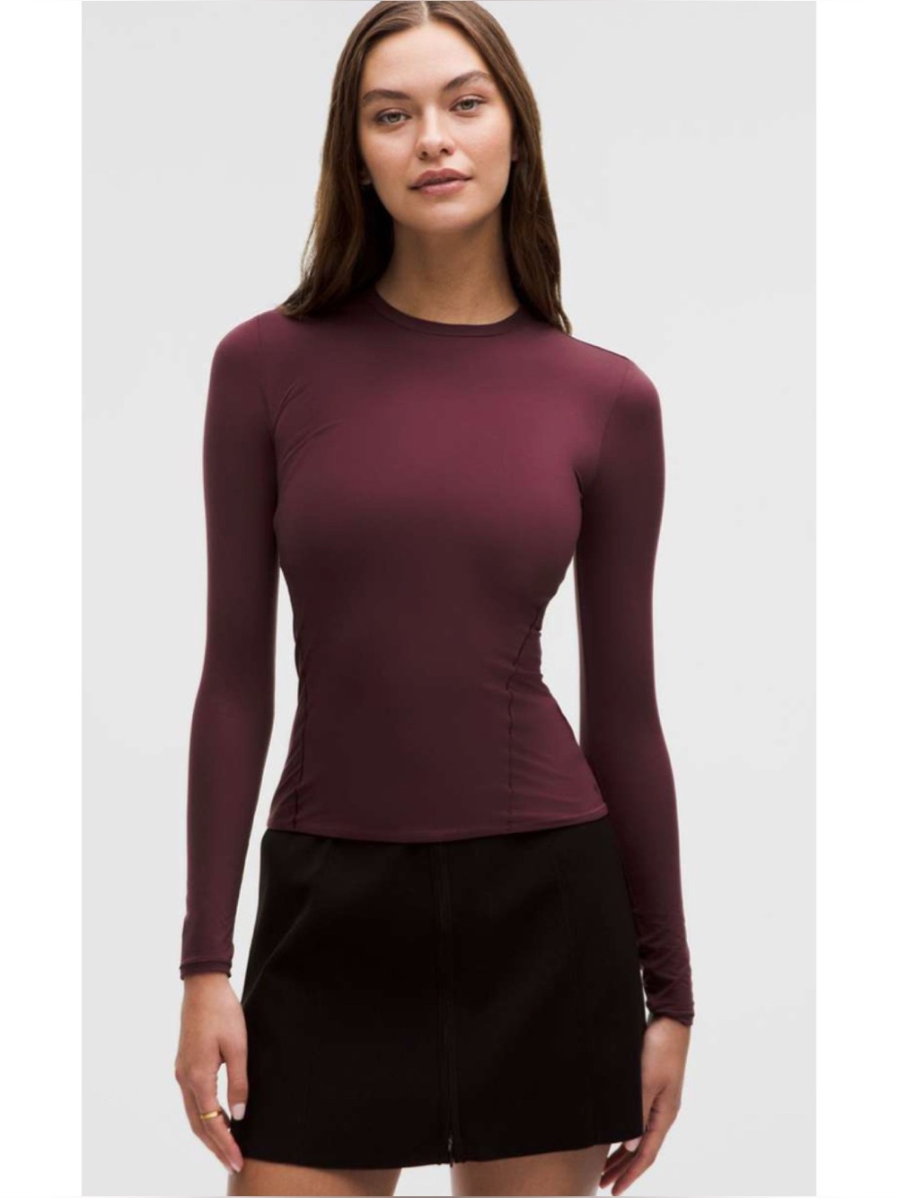 Lululemon Wundermost Ultra-Soft Crewneck Long Sleeve Shirt Garnet *Read*